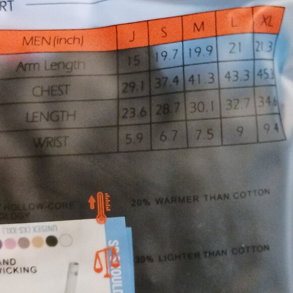 NEW SParms Golf Sun Protection Body Warm High Neck Long Sleeve Top Base Layer XL - Picture 13 of 15